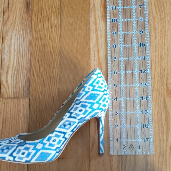 Sam Edelman Blue Patterned Women's Heels - Picture 7 of 14